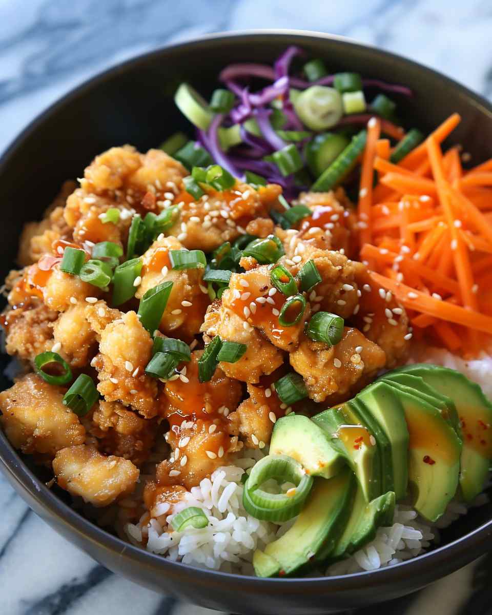 Bang Bang Chicken Bowl For Lunch