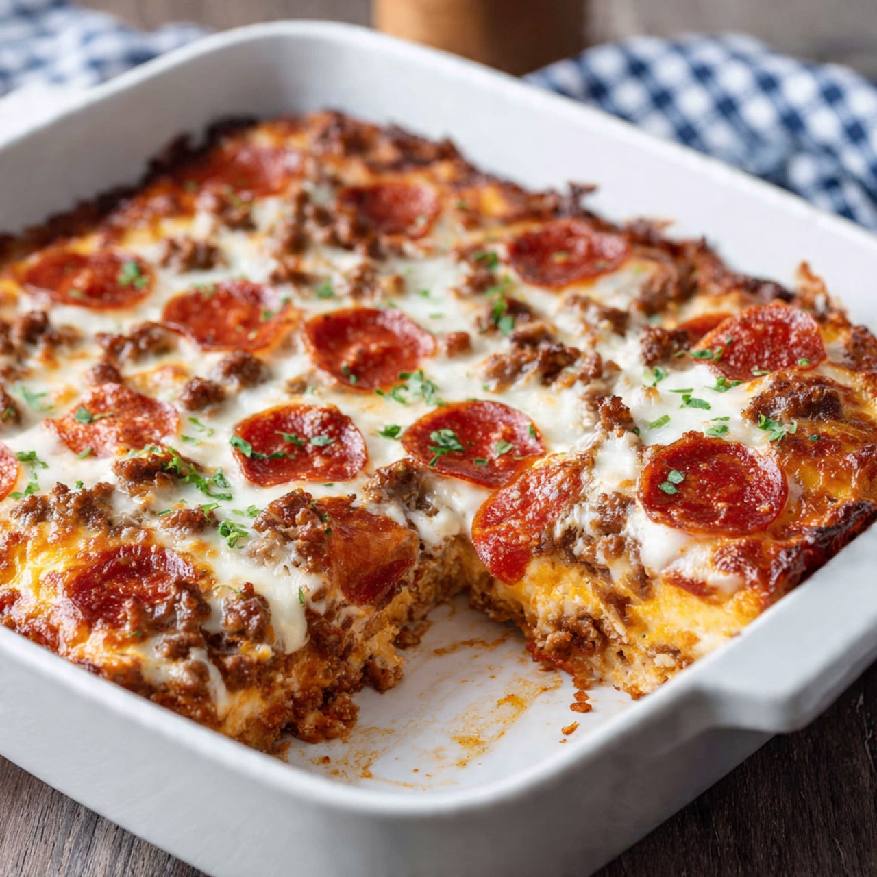 Easy Pizza Casserole Low Carb