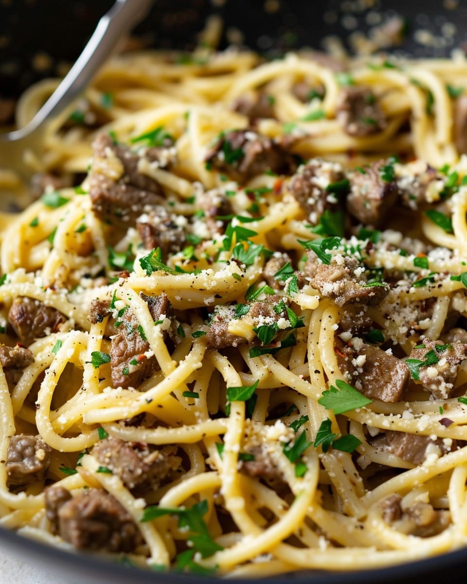 30-Minute Beef and Garlic Butter Pasta Recipe