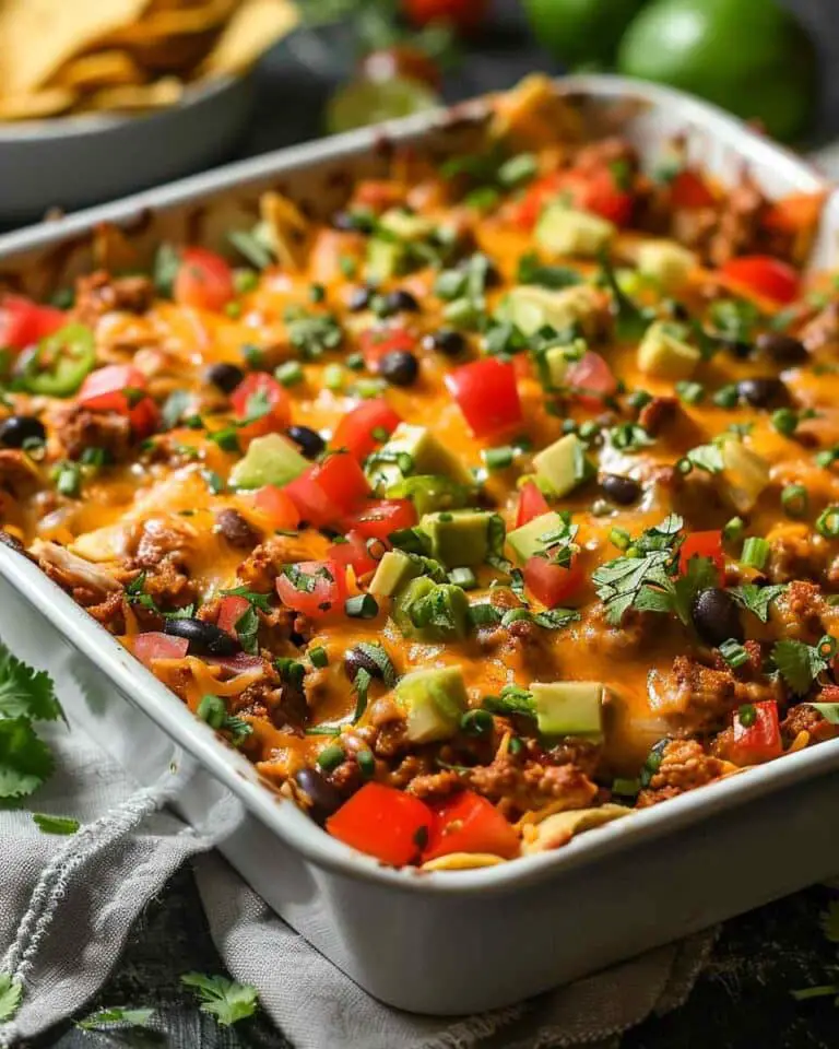 Ground Chicken Taco Casserole