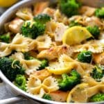 Cowboy Butter Lemon Bowtie Chicken Pasta with Broccoli