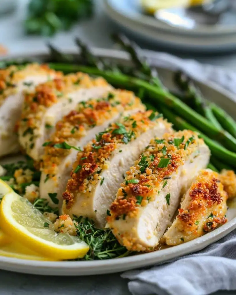 Parmesan Crusted Chicken Sheet Pan Dinner