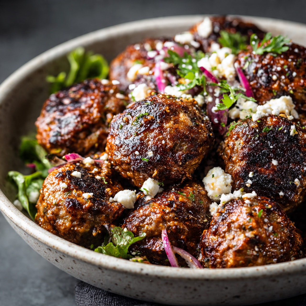 Keto Greek Meatballs