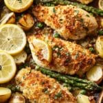 Parmesan Crusted Chicken Sheet Pan Dinner