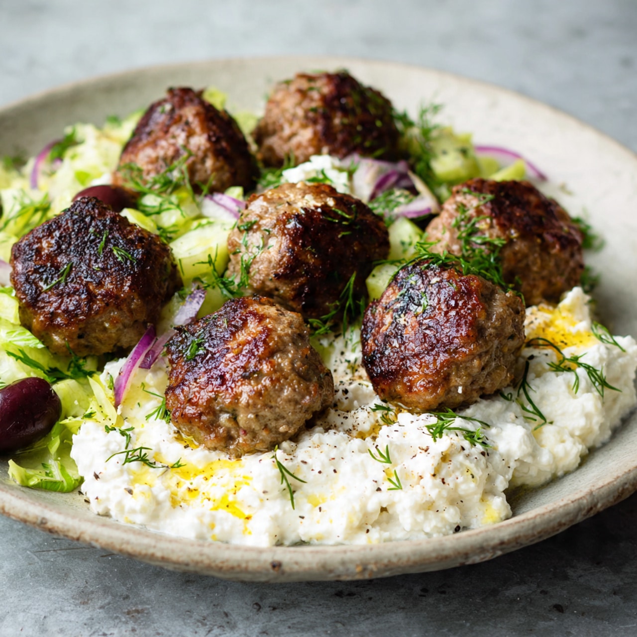 Keto Greek Meatballs