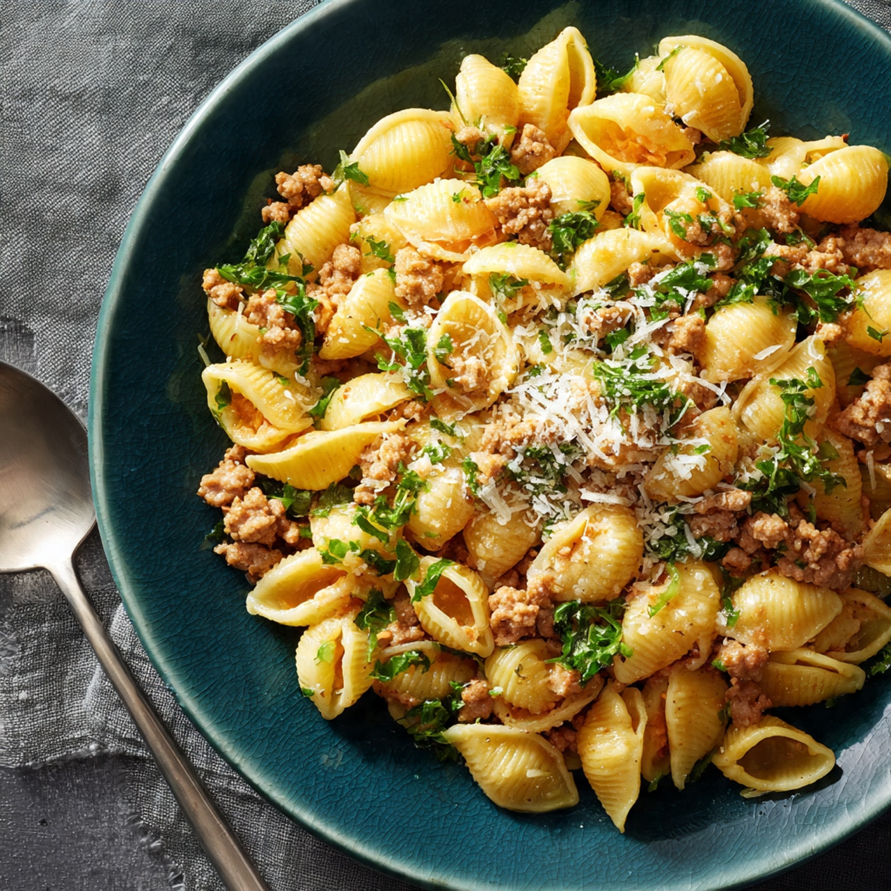 Easy Shell Pasta with Ground Turkey
