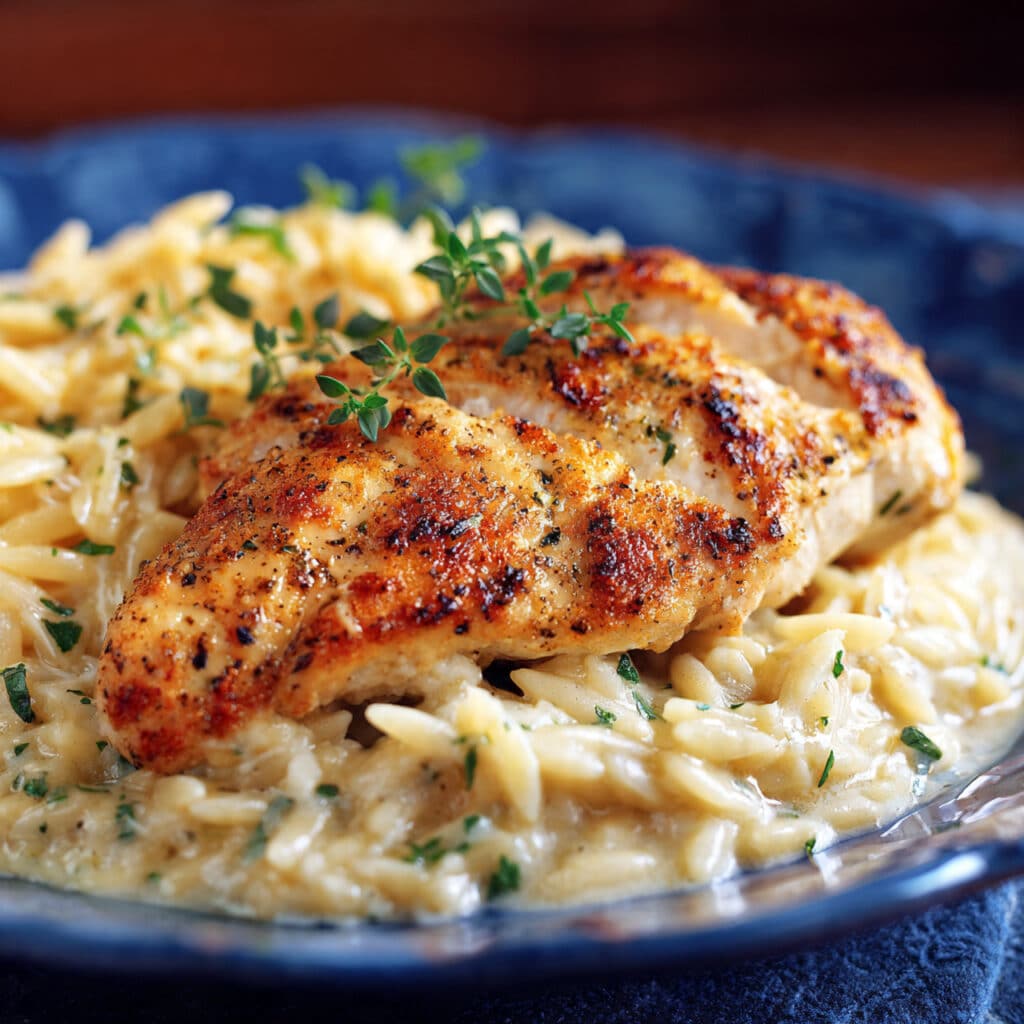 Creamy Parmesan Chicken and Orzo