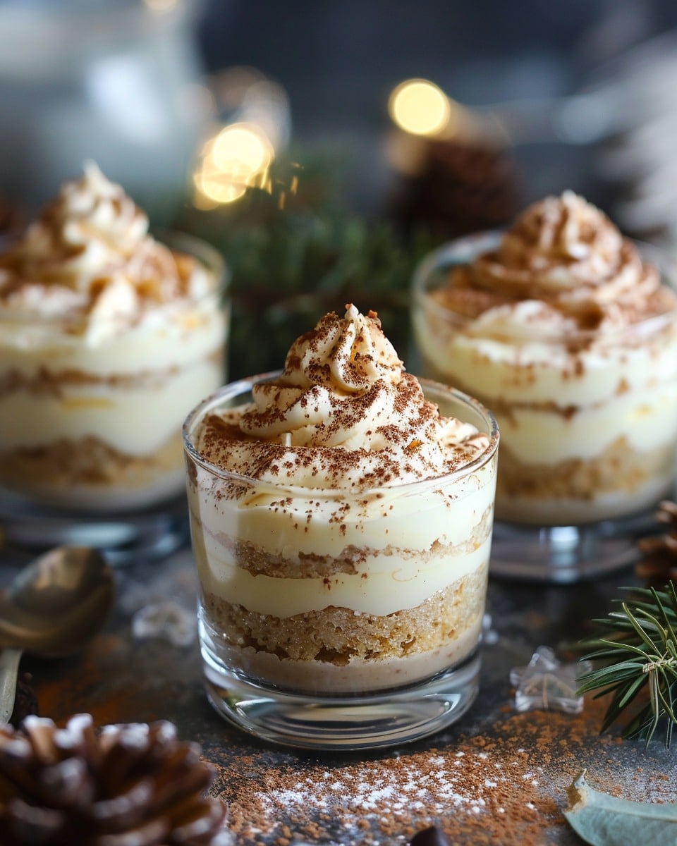 Eggnog Tiramisu Cups