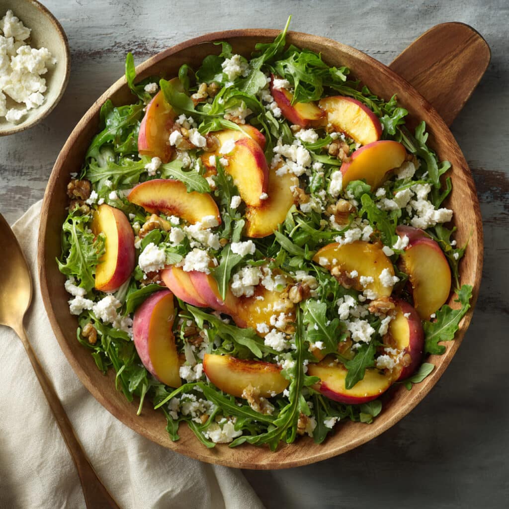Peach Arugula Salad