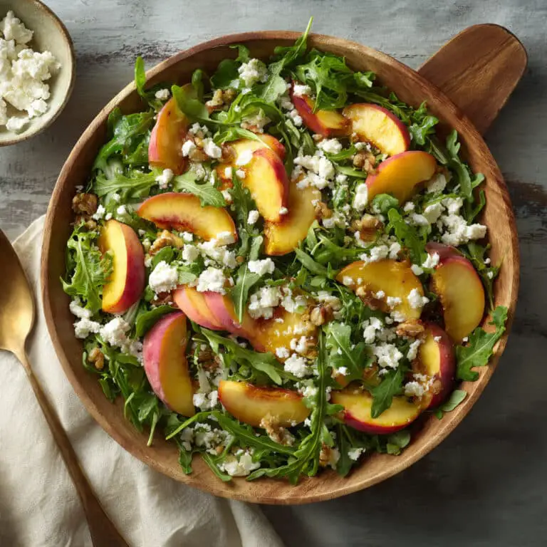 Peach Arugula Salad
