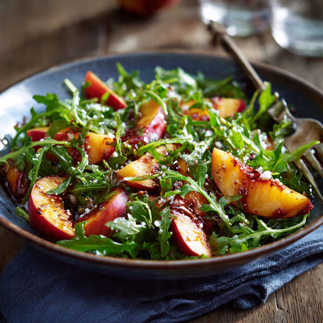 Peach Arugula Salad