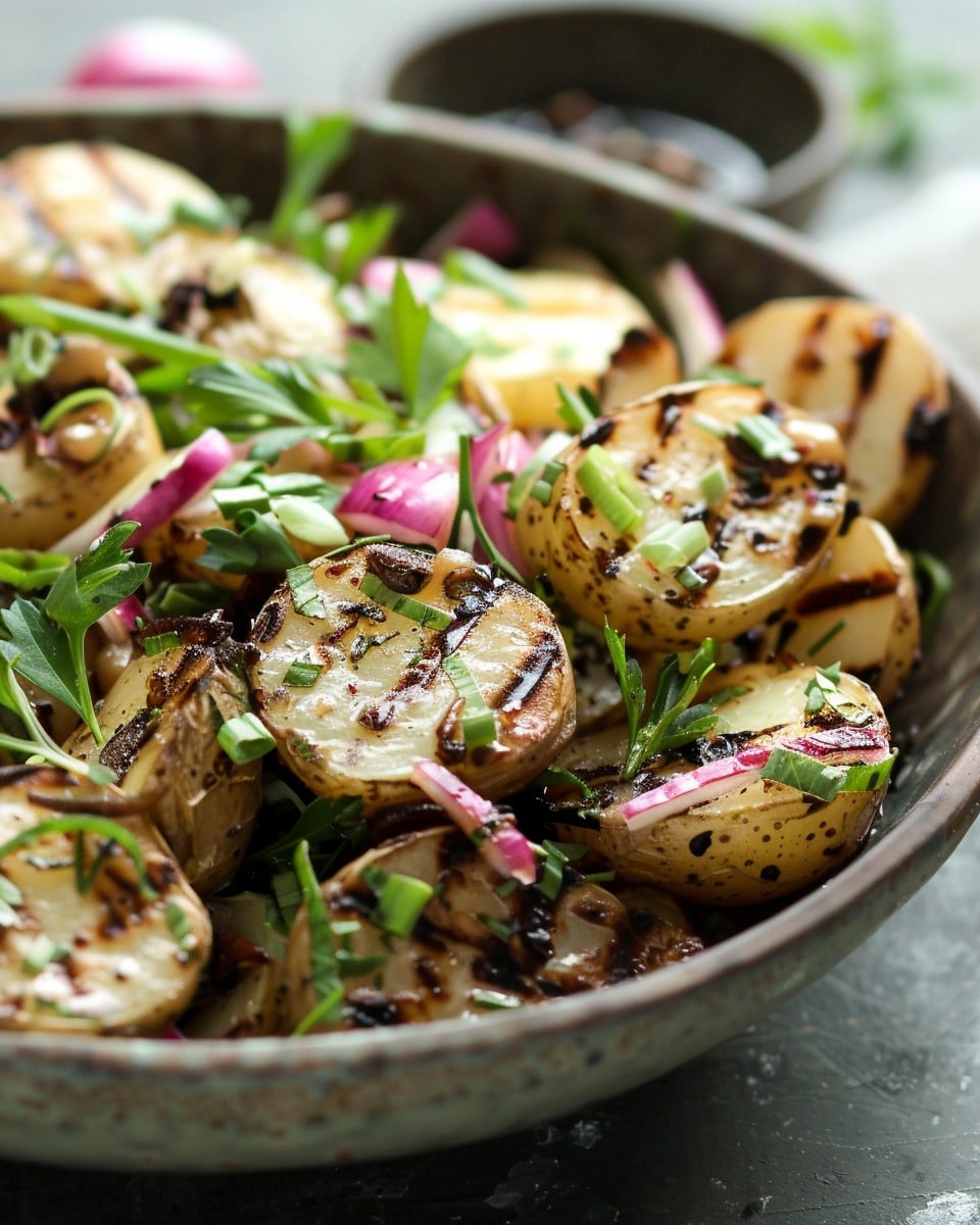 Grilled Potato Salad with Scallion Vinaigrette