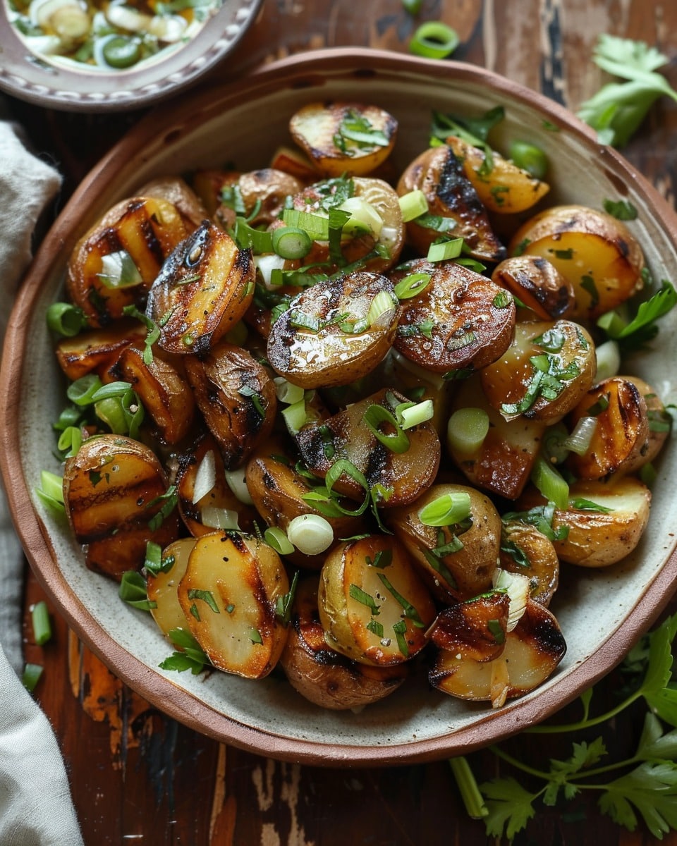 Grilled Potato Salad with Scallion Vinaigrette