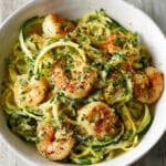 Cold Shrimp Scampi Zoodle Bowl