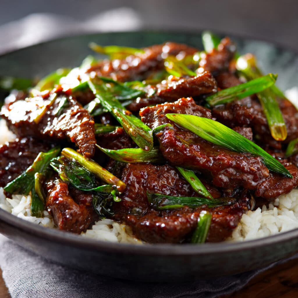 Mongolian Beef and Spring Onions