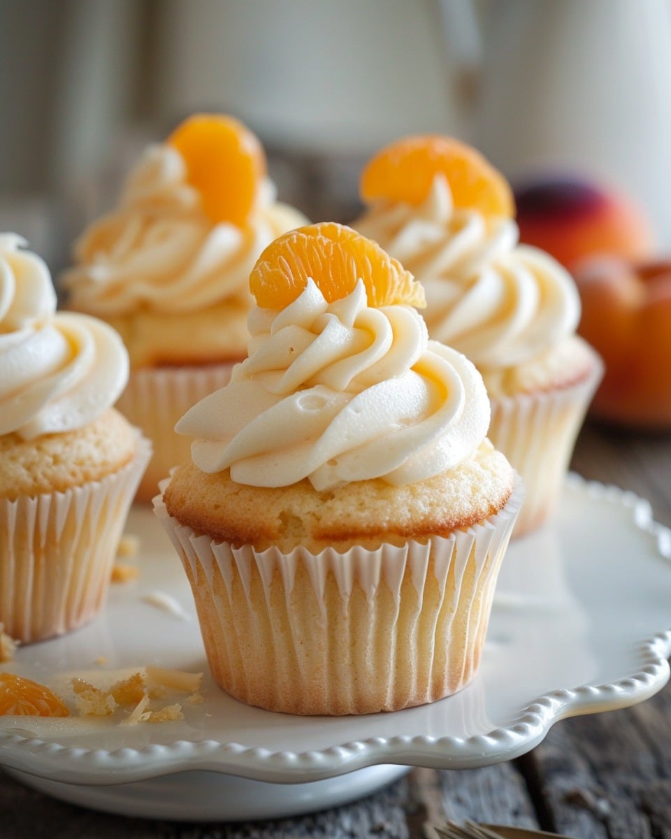 Peach Bellini Cupcakes