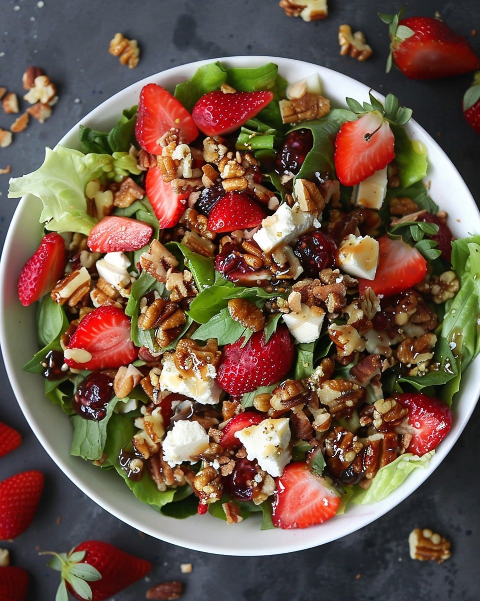 Sweet & Savory Strawberry Crunch Salad