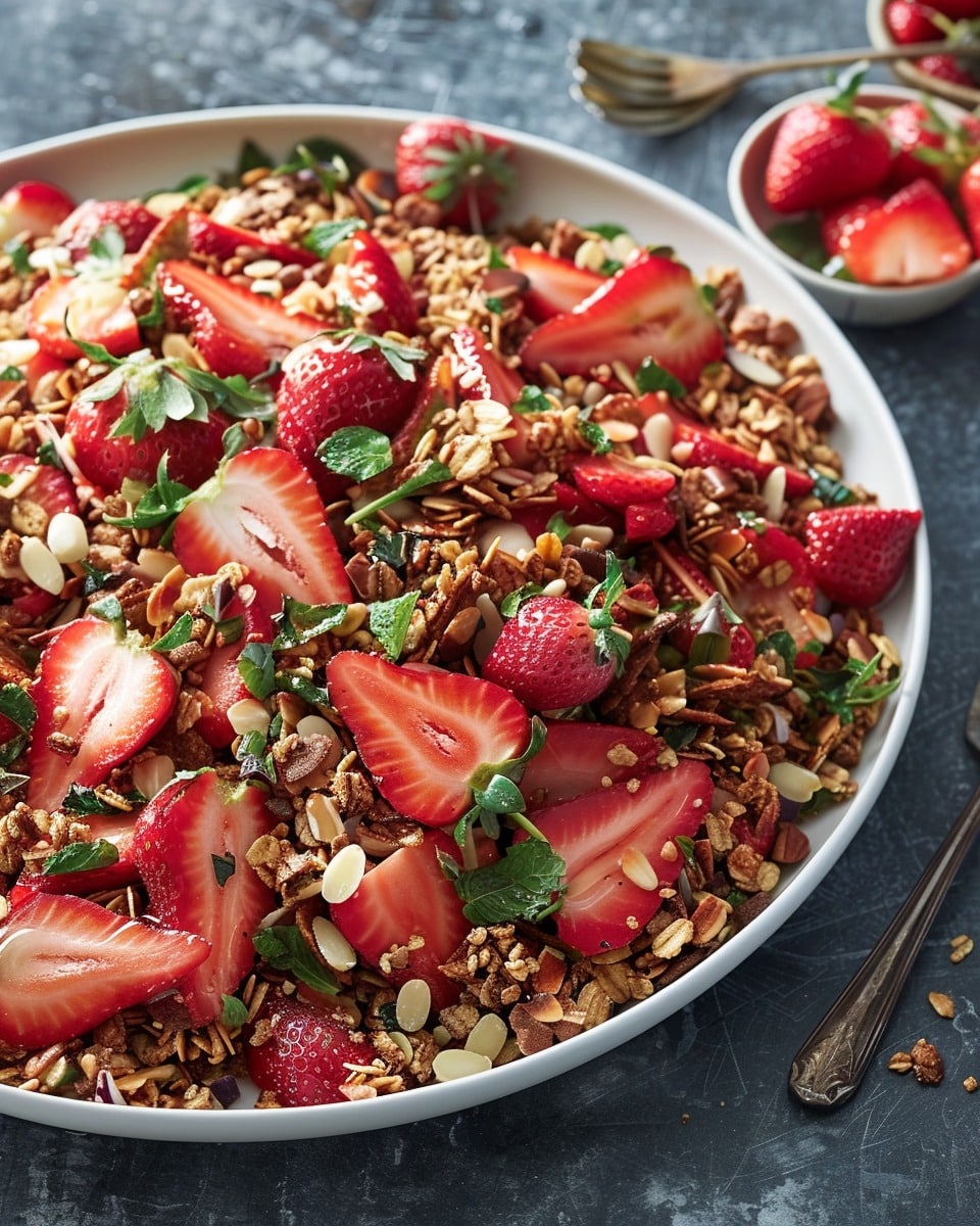 Sweet & Savory Strawberry Crunch Salad