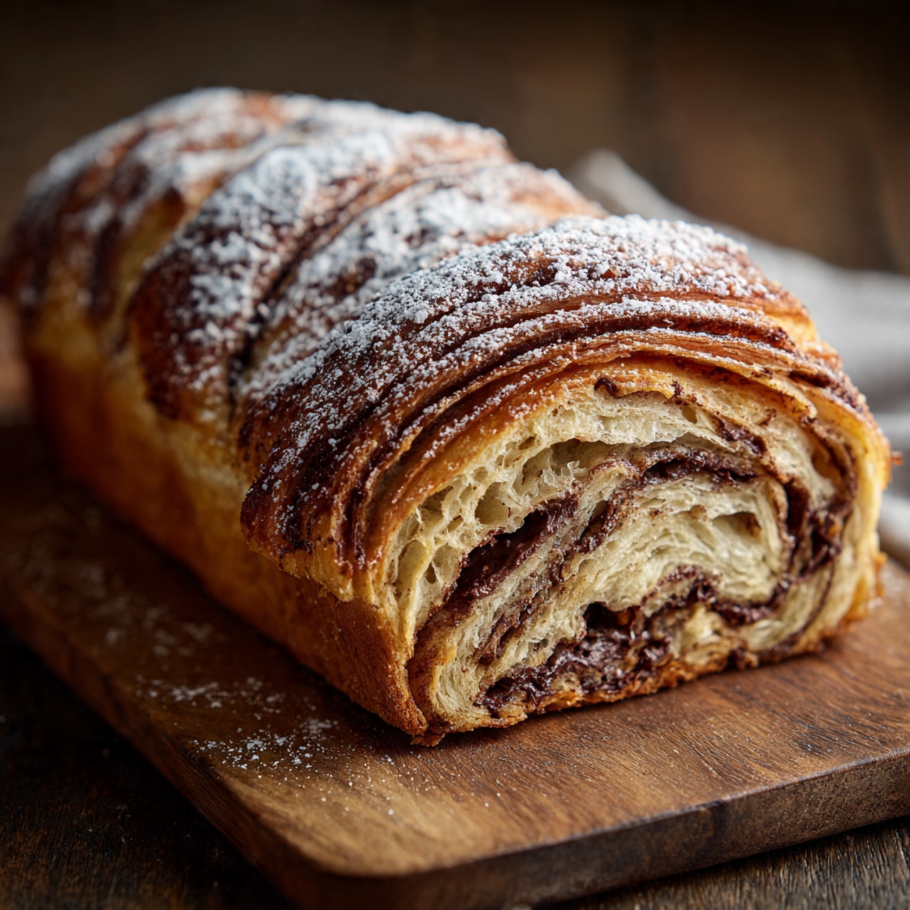 Chocolate Croissant Loaf