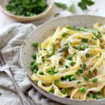 Tagliatelle with Asparagus & Peas