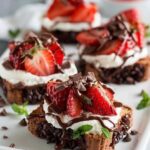 Chocolate Strawberry Bruschetta Dessert