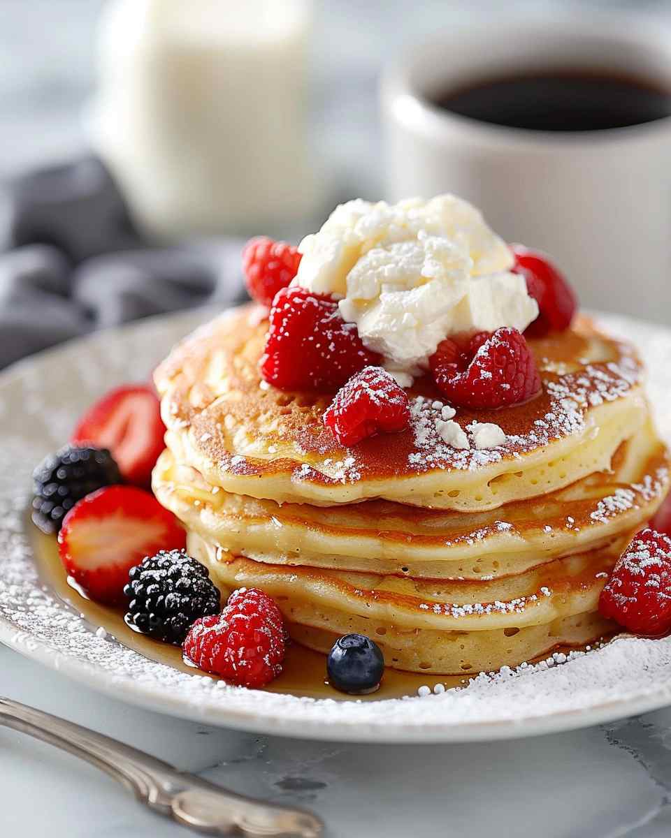Cream Cheese-Filled Breakfast Pancakes