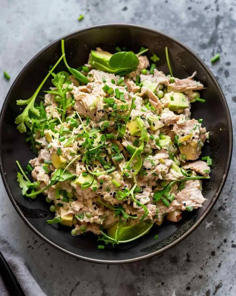 No-Mayo, High-Protein Tuna Salad with Greek Yogurt & Avocado