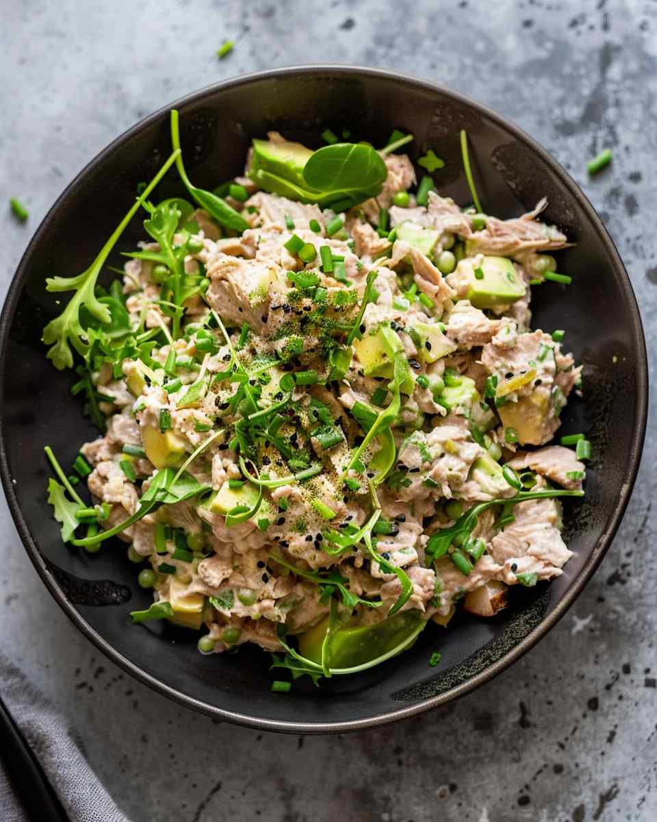 No-Mayo, High-Protein Tuna Salad with Greek Yogurt & Avocado