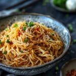 Crispy Sesame Garlic Chili Oil Noodles