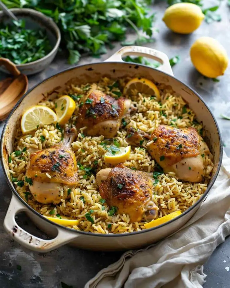 One Pot Lemon Herb Chicken and Rice