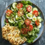 Green Salad with Pita Bread & Hummus