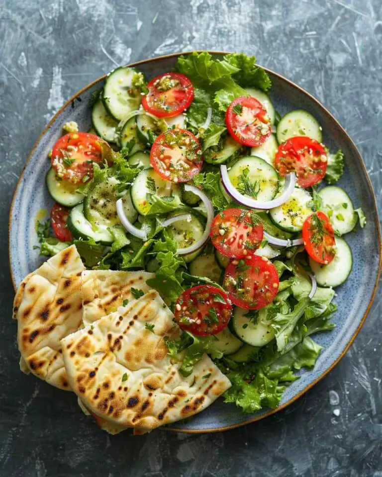 Green Salad with Pita Bread & Hummus