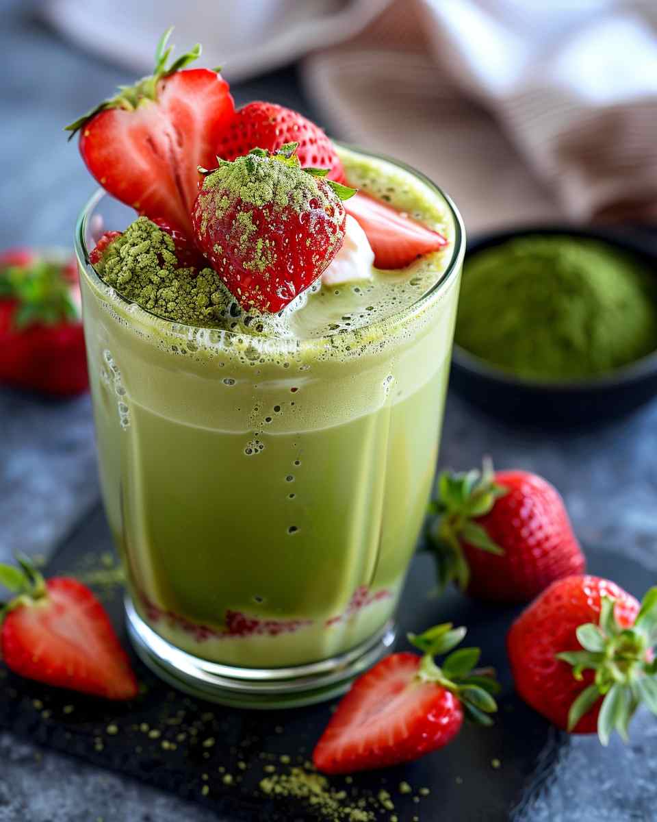 Iced Strawberry Matcha Latte