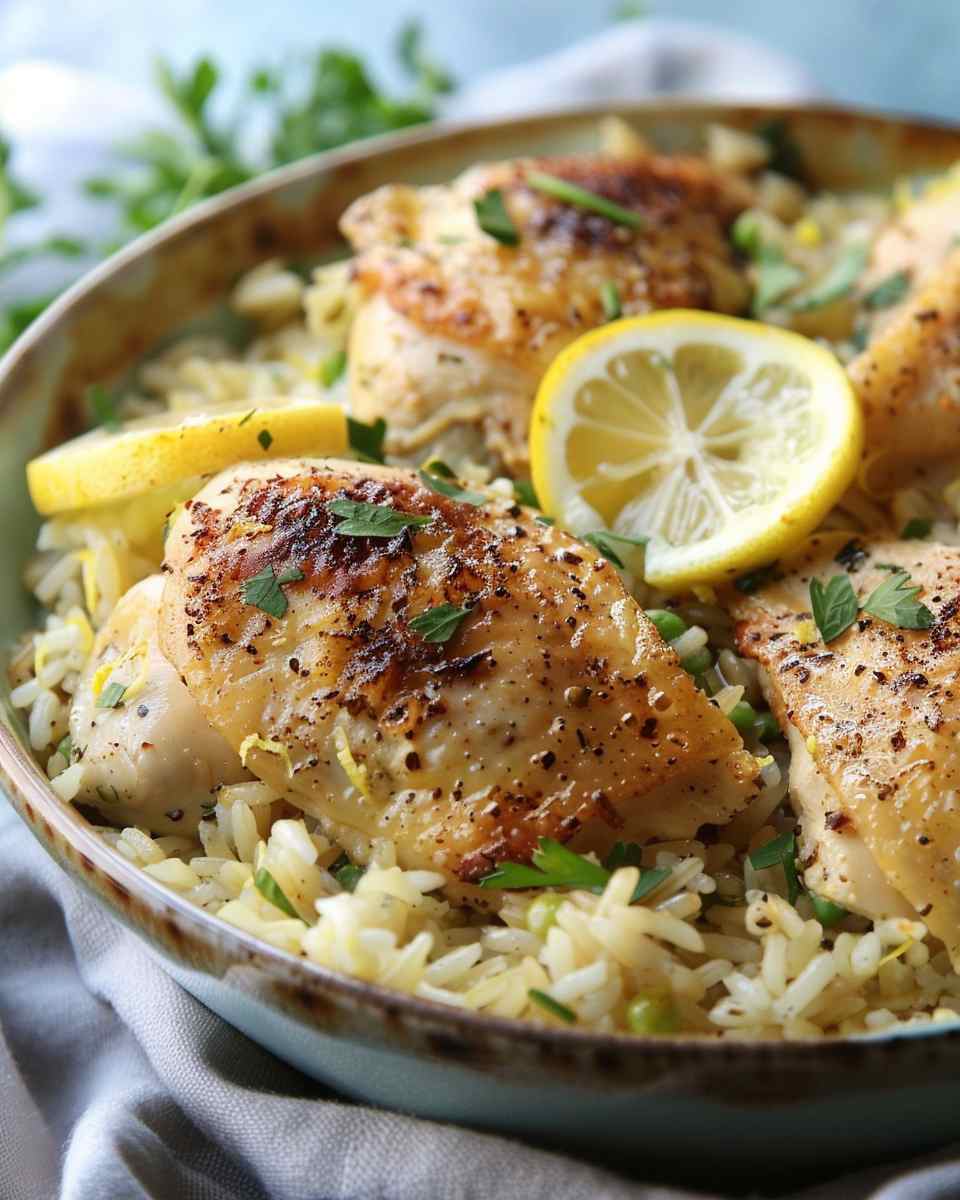 One Pot Lemon Herb Chicken and Rice