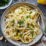 Creamy White Bean Lemon Garlic Pasta