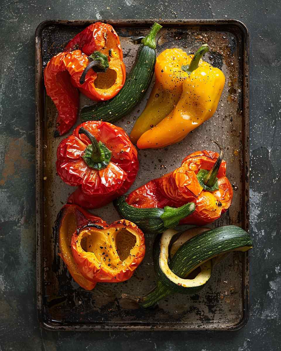 Roasted Peppers & Zucchini