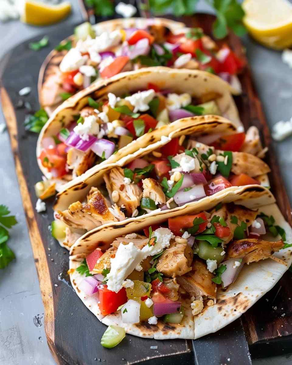 Quick Mediterranean Chicken Tacos