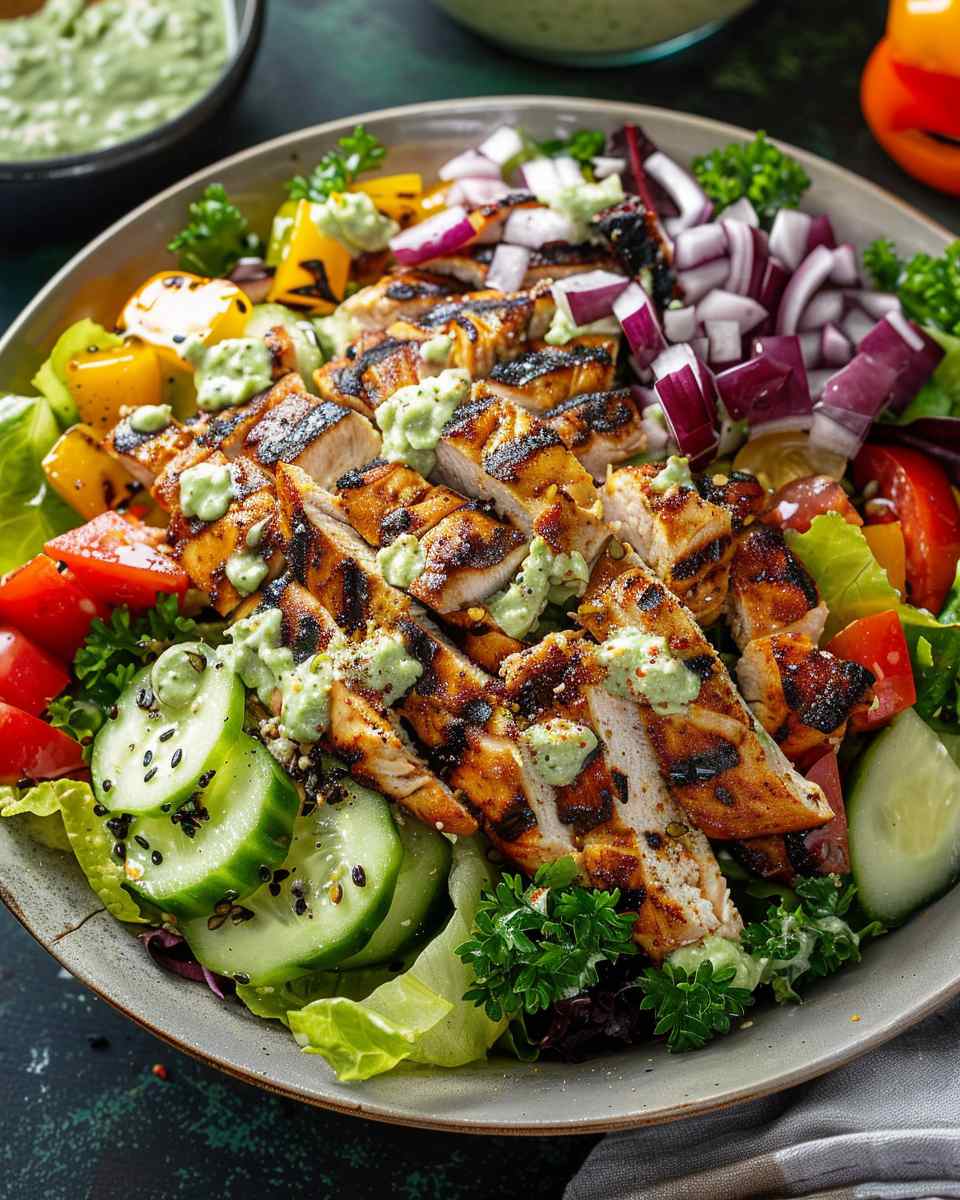 Peruvian Grilled Chicken Salad
