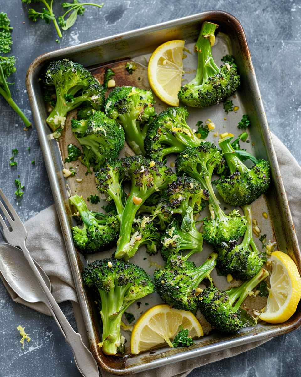 Roasted Garlic Lemon Broccoli