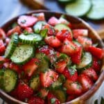 Cucumber Strawberry Salad Recipe with Watermelon