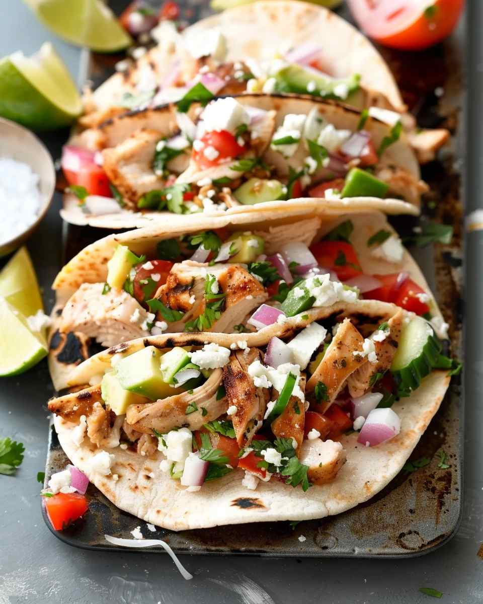 Quick Mediterranean Chicken Tacos