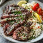 30 Minute Herby Lemon Garlic Steak And Rice