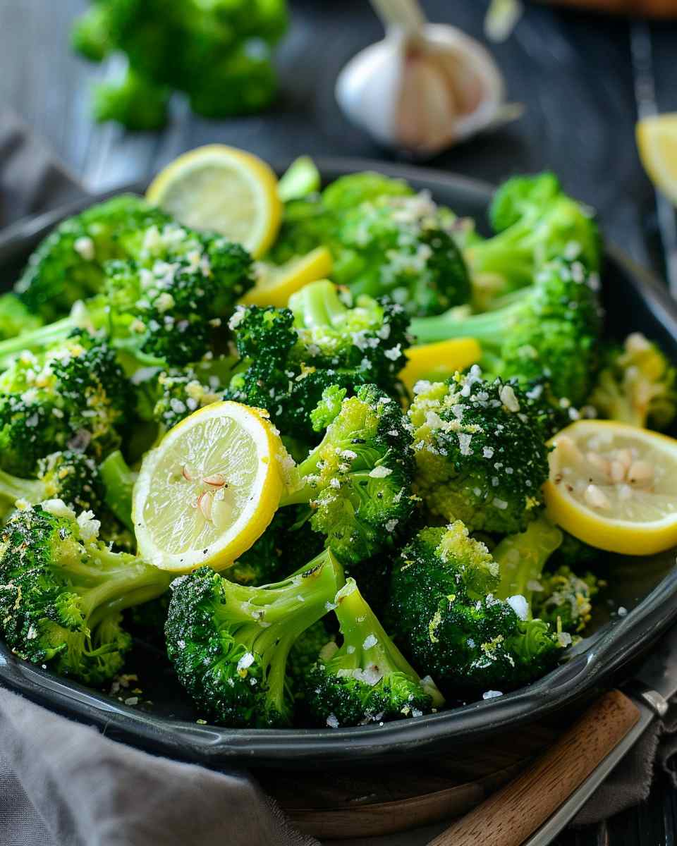 Roasted Garlic Lemon Broccoli