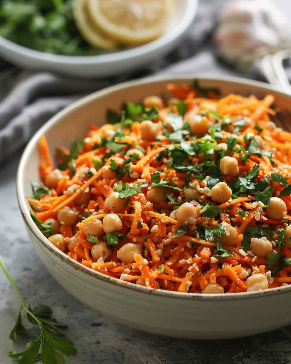 Baked Carrot and Chickpea Salad
