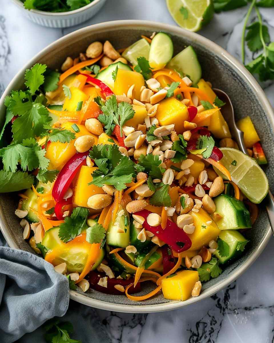 Zesty Thai Mango Salad with Crunchy Peanuts