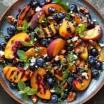 Grilled Peach Blueberry Salad