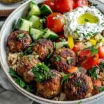 Greek Meatball Bowl