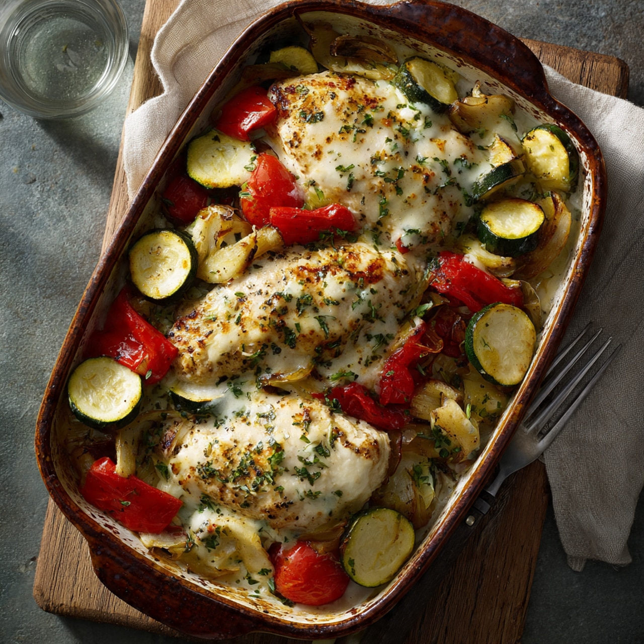 Creamy Baked Feta Chicken and Veggies