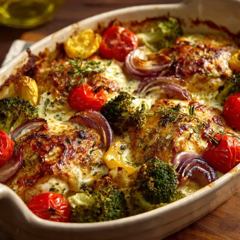 Creamy Baked Feta Chicken and Veggies