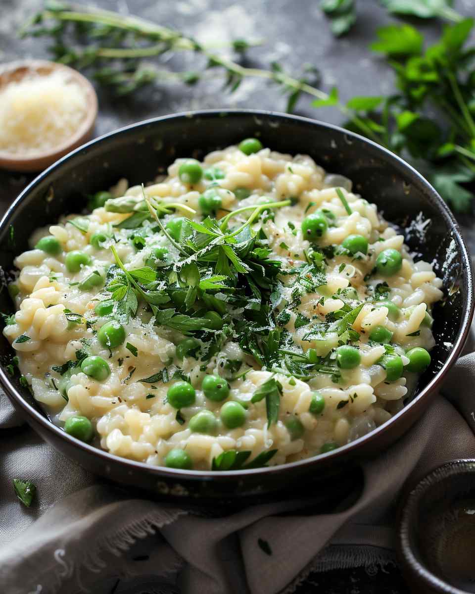Creamy Spring Vegetable Risotto Recipe with Fresh Herbs